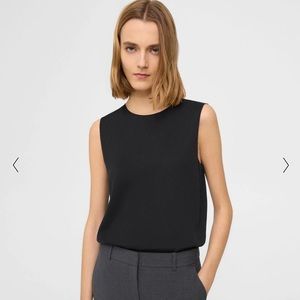 Theory Shell top Silk Georgette size XS black